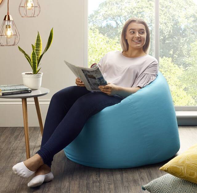 Adult Beanbag Chair Water Resistant Bean Bags For Indoor & Outdoors Garden Beanbags Outdoor Lounger Ready Filled - image 1