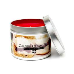Cornish Cream Tea Scented Candle - Handmade Candles Strawberries & in Cornwall Gift - thumbnail 1