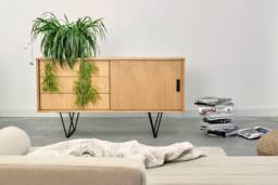 Mid-Century Sideboard, Dresser, Commode, Credenza Made Of Oak Vaneer - Livlo D-S11