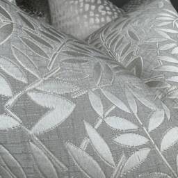 Leaf Cushion Cover, Pillow Sham Silver Textured Designer Studio G Fabric, Scatter Sofa - Bed Cover Double Sided- Luxury Fabric - thumbnail 3