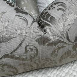 Elegant Damask Design Pillow Cover, Rectangle Lumbar Size Scatter Cushion Cover Mink -Taupe Colours, Fabric Clarke & - thumbnail 3
