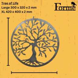 steel Tree Of Life Wall Art - Rustic Home Decor - thumbnail 3