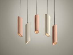 Italian Cafe Ceramic Tube Chandelier, Architectural Interior Accent - Naaya Penne
