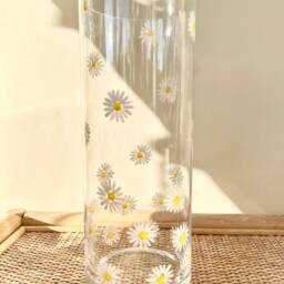 Hand Painted Daisy Vase April Birth Flower Gift - thumbnail 2