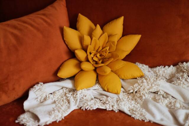 Marigold Succulent Pillow Boho Nursery & Home Decor - image 1