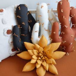 Marigold Succulent Pillow Boho Nursery & Home Decor - thumbnail 4