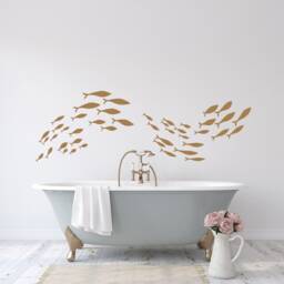 School Of Fish Wall Decals Sea Nursery, Bathroom Decor Lw104 - thumbnail 3