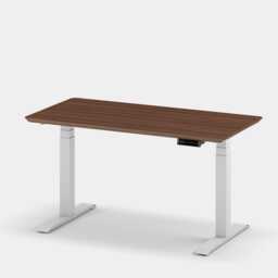 Handcrafted Oak Standing Desk Electric Adjustable Height Computer Desk - thumbnail 4