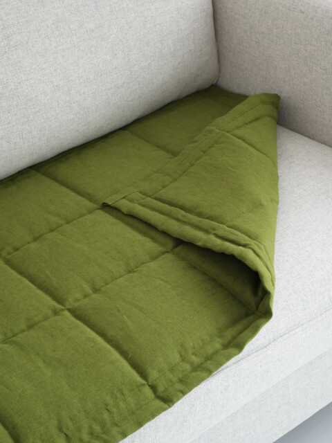Quilted Sofa Seat Protector, Linen Couch Slipcover For Pets, Minimal Style Topper, Reversible Sectional Mat 50xcp - image 1