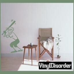 Baseball Player Up To Bat - Vinyl Wall Decal Quotes Sticker Baseballguyvet - thumbnail 1