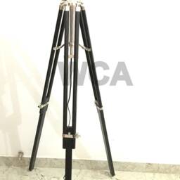 Handmade Wooden Lamp Tripod Nautical Adjustable Stand - thumbnail 3