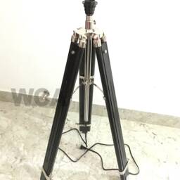 Handmade Wooden Lamp Tripod Nautical Adjustable Stand - thumbnail 2