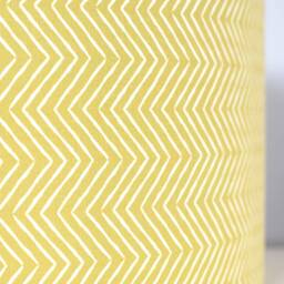 Yellow Geometric Lampshade With Gold Silver Or White Lining in 20cm To 50cm Diameter, Funky Zig Zag Chevron Pattern For Ceiling Lampbase - thumbnail 2