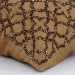 "Decorative Trellis, Lattice Gold Brown Bed Throw Pillow 24""x24""/26""x26" - thumbnail 2