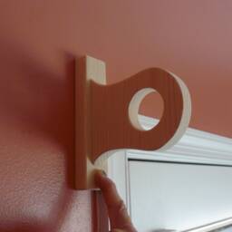 Decorative Wood Curtain Rod Brackets - thumbnail 2