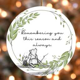Memorial Christmas Bauble - Remembrance Decoration- Condolence Bereavement Keepsake Memory Ornament Winnie The Pooh - thumbnail 3
