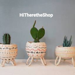 The Boho Bongo Collection - Handmade Ceramic Succulent Pot, Cactus Plant Pinch Home Studio Pottery, Or Work Decor - thumbnail 3