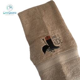Born To Ride Horse Rider Towel - Personalised Face Cloth/Hand Bath Riding - thumbnail 2