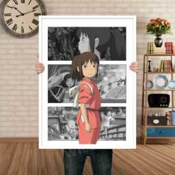 Spirited Away Poster, Set Of 4 Canvas/Art Prints Framed, Anime Art, Studio Ghibli, Prints, Gift For Fan, Chihiro - thumbnail 2