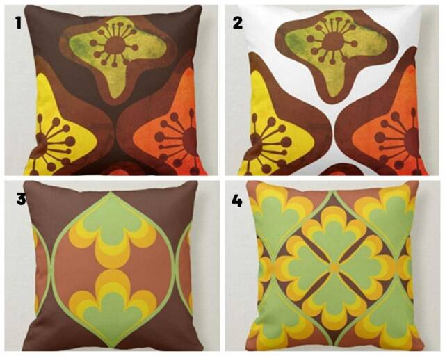Abstract Art Pillow Cover/Sofa Yellow Green Coffee Color Cushion Cover/Garden Geometric Colorful Pattern Throw Pillowcase/Housewarming Gifts - image 1