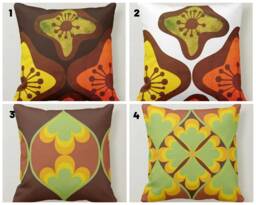 Abstract Art Pillow Cover/Sofa Yellow Green Coffee Color Cushion Cover/Garden Geometric Colorful Pattern Throw Pillowcase/Housewarming Gifts - thumbnail 1