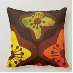 Abstract Art Pillow Cover/Sofa Yellow Green Coffee Color Cushion Cover/Garden Geometric Colorful Pattern Throw Pillowcase/Housewarming Gifts - thumbnail 2