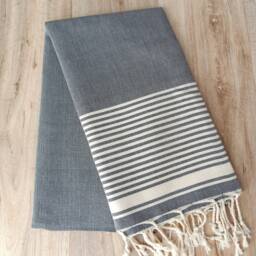 striped Moroccan Peshtemal Towel Fouta, Beach Towel, Hammam Pool Coton Bachelorette Party Favor, Bridesmaid Gift - thumbnail 3