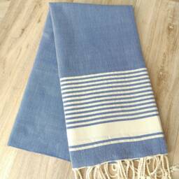striped Moroccan Peshtemal Towel Fouta, Beach Towel, Hammam Pool Coton Bachelorette Party Favor, Bridesmaid Gift - thumbnail 2