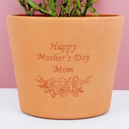 Handcrafted Engraved Indoor Plant Pot - Custom Flow For Mother's Day Special Gifts Mum, Nan, Nana - thumbnail 3