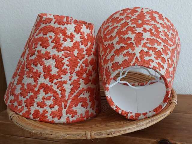 Paprika Bagatelle Linwood Fabric Candle Clip Lampshade - image 1