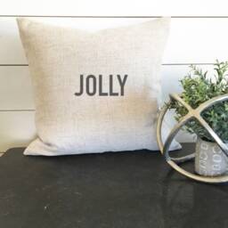 Jolly Pillow Cover, 18 X Christmas Holiday Pillow, Decor, Gift - thumbnail 2