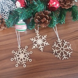 Maple Wood Snowflake Christmas Ornament, Personalized Decoration
