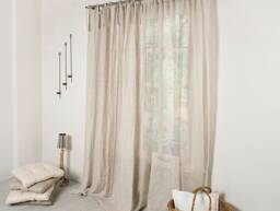 Linen Curtain-Sheer Curtain-Linen Panel With Rod Pocket - thumbnail 3