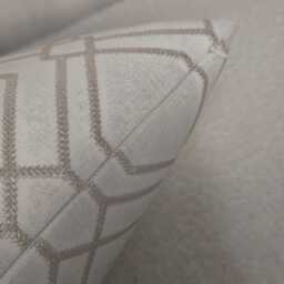Embroidered Geometric Othello Cushion Cover - Opal White - Luxury Metallic Thread Double-Sided Sofa & Bed Decor Rectangle/Lumbar - thumbnail 4