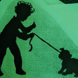 Patrick & His Doggie Vintage Large Silhouette For The Garden Or Yard - thumbnail 3