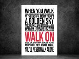 Ynwa - Black & Red - Liverpool Football Wall Print Home Decor Gift Bespoke Poster A5 A4 A3 Framed - thumbnail 1