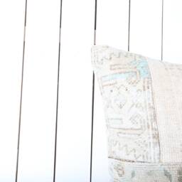 Vintage Turkish Kilim Pillow Cover 24x24 Inch, Handmade Home Decor - thumbnail 3