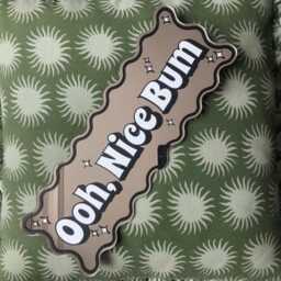 Ooh Nice Bum Funky Mirror Sign, Toilet Fun Prints For Bathroom, Wall Art Guest Loo - thumbnail 2