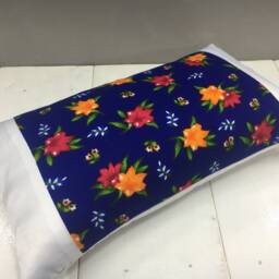 Floral Ikat Pillow Cover, Handwoven Silk Accent Cushion - 12x20 - thumbnail 4