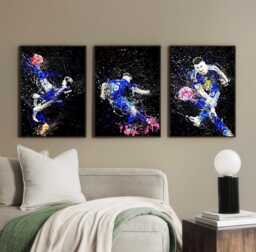 Scotland Vs Denmark Prints - Set Of 3 Scott Mctominay Kieran Tierney Kenny Mclean Poster Gift - thumbnail 1