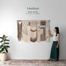 Macrame Wall Hanging, Tapestry Art, Large Decor, Woven Tapestry, Boho Bohemian Fiber Decor - thumbnail 3