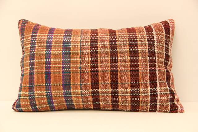 12x20 Turkish Kilim Lumbar Pillow Boho Pillow Bohemian Cushion Navajo Rugturkish Cover Armchair Case 4Oef-35 - image 1