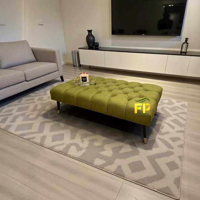Alex Handmade Footstool Coffee Table Pouffe Bench Chesterfield Luxury Dumfries Wool Or Velvet - image 1