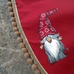 Christmas Tree Skirt Decor Holiday Scandinavian Gift Ornament Gnome Nisse Swedish Nordic - thumbnail 3