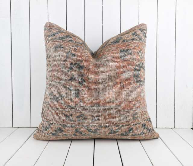Turkish Kilim Pillow, 24x24 Inch, 60x60 cm Kilim Pillow Cover, Home Decor, Decorative Throw Turkish - image 1