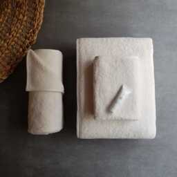 Ivory Egyptian Cotton Bath Towels Plush, Custom Size & Embroidery - thumbnail 2