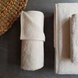 Ivory Egyptian Cotton Bath Towels Plush, Custom Size & Embroidery - thumbnail 3