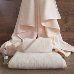 Ivory Egyptian Cotton Bath Towels Plush, Custom Size & Embroidery