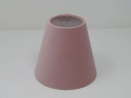 Blush Pink Velvet Small Candle Clip Wall Tapered Lampshade - thumbnail 1