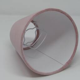 Blush Pink Velvet Small Candle Clip Wall Tapered Lampshade - thumbnail 3